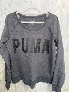 Puma Charcoal Gray Logo Pullover